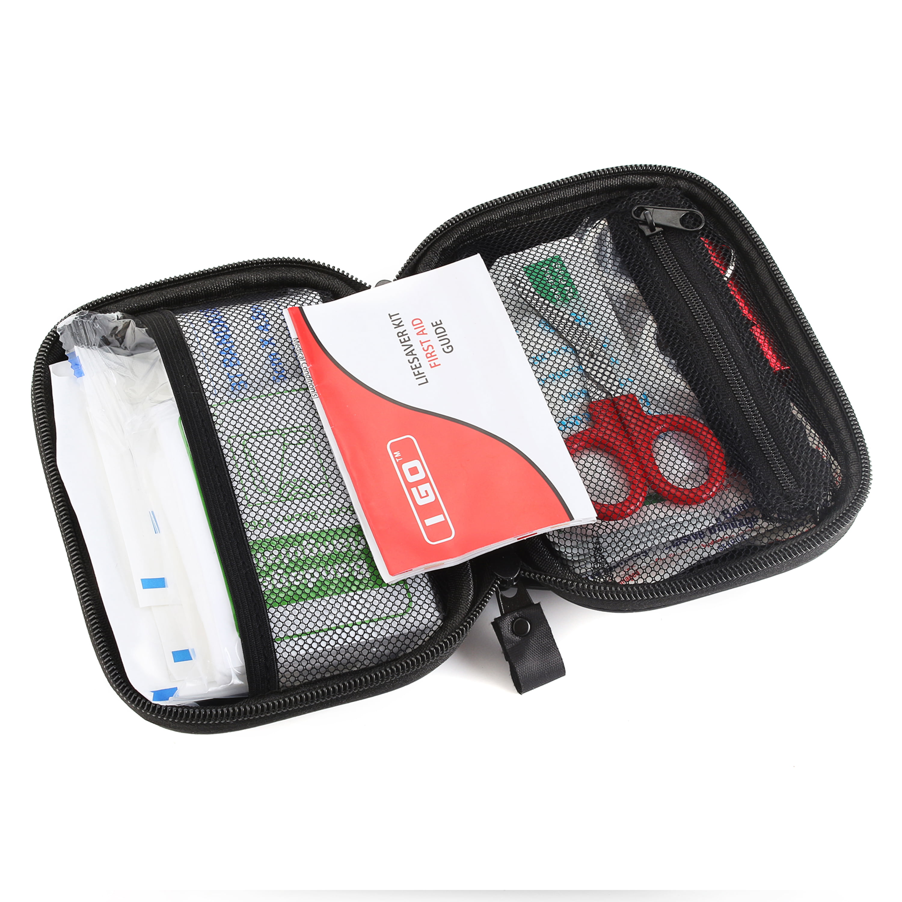 I Go (85 Piece) First Aid Kit Emergency Supplies Pack, Zip Small Travel  Size Case For Car, Home Or Camping Safety, for Sports, Camping, Hiking,  Sporting Good Events, Hunting, Fishing, Backpacking 