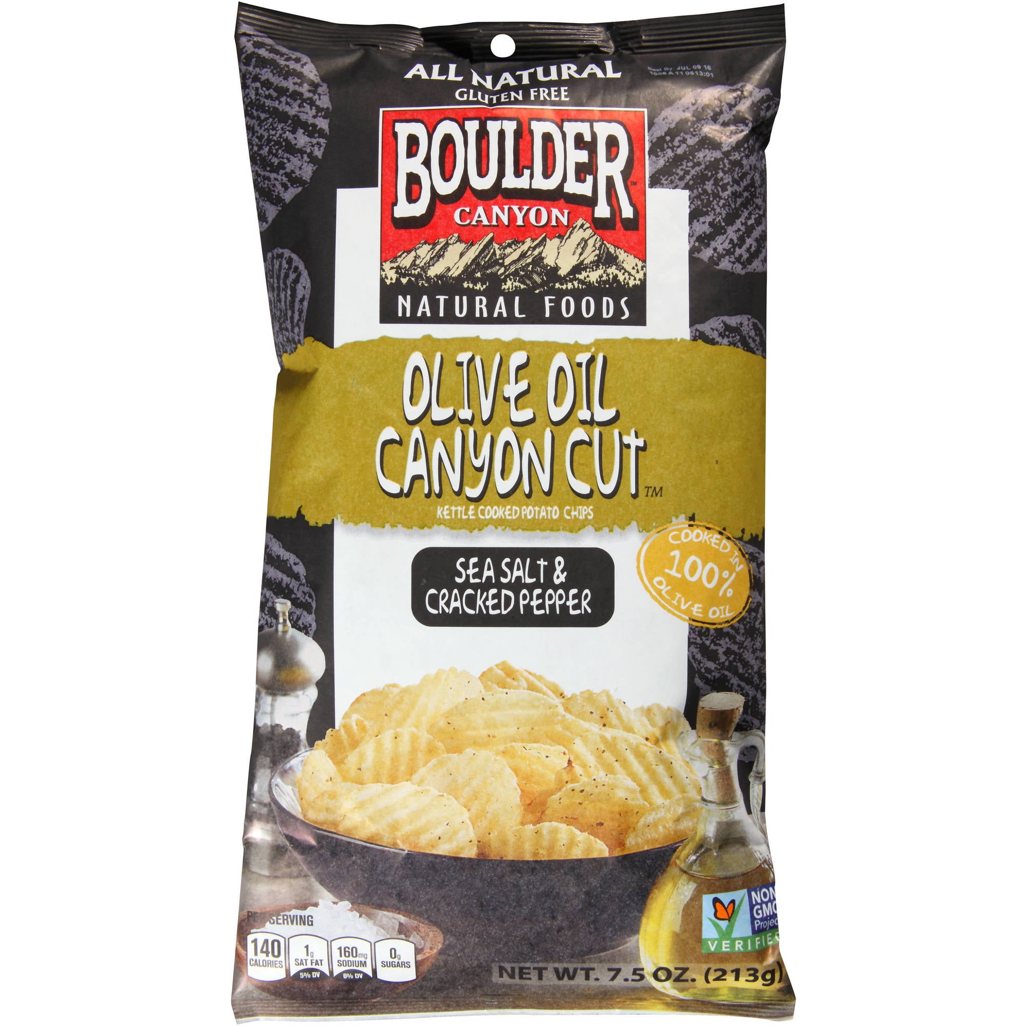 Boulder Canyon Olive Oil Canyon Cut Sea Salt Cracked Pepper Potato