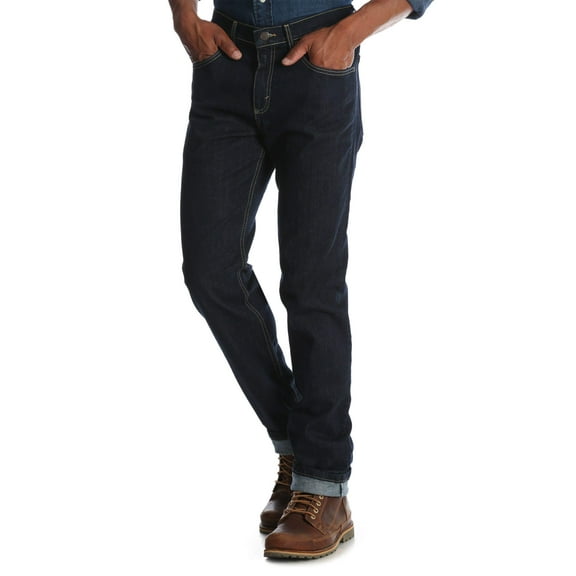 Wrangler Men's Premium Flex Denim Regular Taper Jean Pants (Dark Wash Medium Fade)