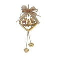 thumbnail image 1 of Metal Diamond Shaped Ornament With Reindeer (Gold) - Set of 6, 1 of 1