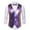 Purple, variant on Wancir Mens Formal Suit Vest Striped Casual V-neck Slim Fit Solid Color Waistcoat for Wedding Party Tuxedo