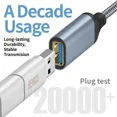 thumbnail image 5 of Cable de extensión USB3.0, Cable de carga de transmisión de alta velocidad de 5Gbps, extensor USB, Cable de datos macho a hembra, Cables trenzados de nailon, 5 of 5