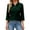 02Dark Green, variant on Women's 3/4 Sleeve Polo Shirts for Women Collared Button Down Casual Tops with Pocket Classic Style for Work Golf Daily Outings Light Gray 3XL