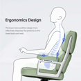 thumbnail image 5 of Cottinch Genuine Leather Office Chair Mid Back Ergonomic Desk Chair Padded Executive Office Chair with Aluminum Arm Rest Swivel Rolling Computer Armchair for Home Office, Green, 5 of 12