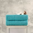 thumbnail image 3 of Jumbo Large Bath Sheets Towels 2 Pack Soft and Absorbent, 100% Cotton Towels (Teal Turquoise, Bath Sheet), 3 of 7
