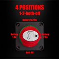 thumbnail image 2 of Ampper Panel Mounted 1-2-Both-Off Battery Disconnect Switch, 12-48 V Battery Master Cut Shut Off Isolator Switch for Car, RV, Boat and More (1-2-Both-Off), 2 of 8