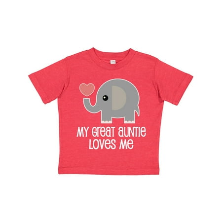 

Inktastic Great Auntie Loves Me Elephant Gift Toddler Boy or Toddler Girl T-Shirt