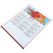 BESTYASH Traditional 2026 Chinese Horse Year Wall Calendar Faux Rattan Scroll for Living Room