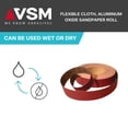 thumbnail image 5 of VSM 1" x 50yd (150'), 240 Grit (Very Fine) Aluminum Oxide Sanding Shop Roll, F-Weight Cotton Cloth Backed Sandpaper Roll for Hand Finishing, Woodworking, Metal Working, Polishing, 5 of 8