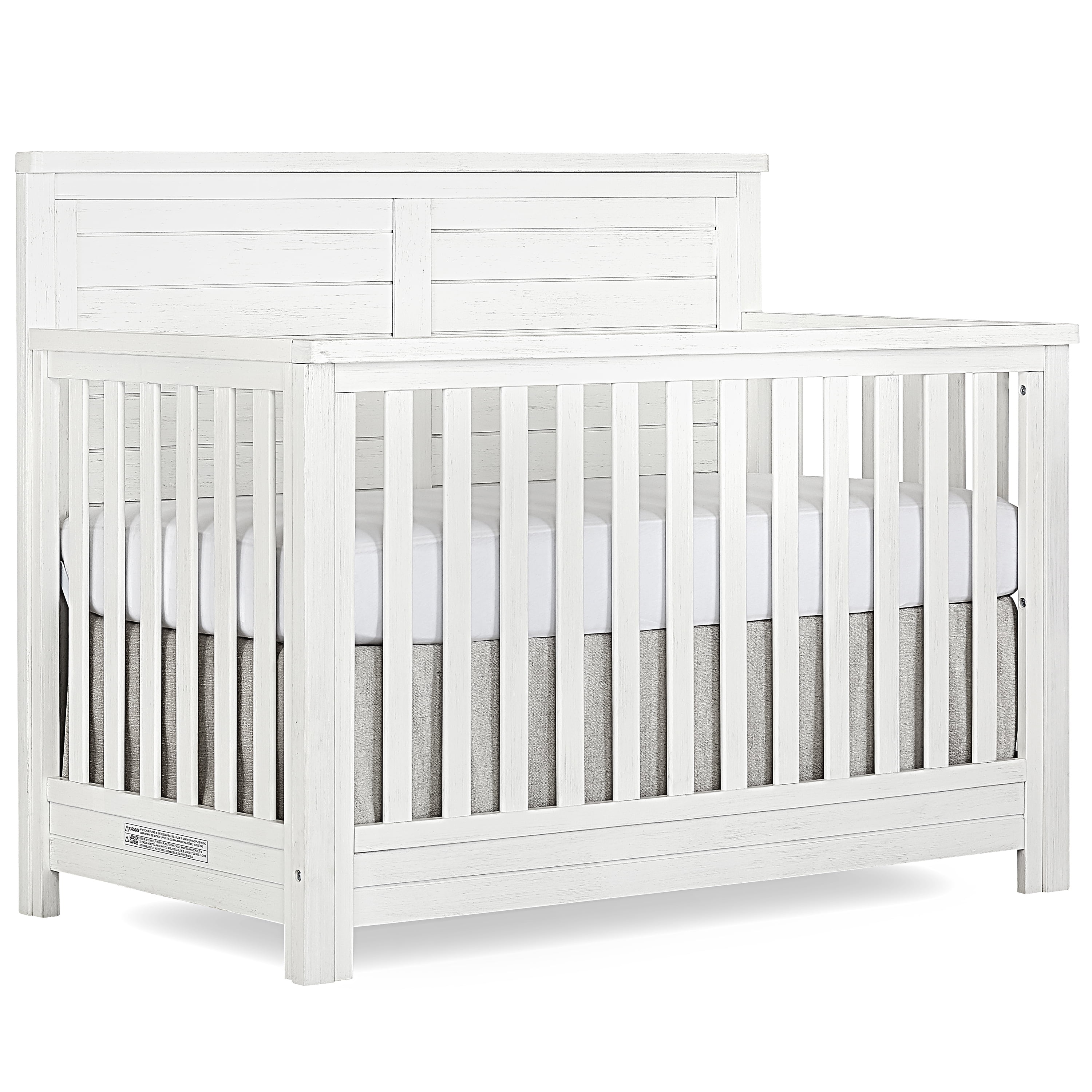 Evolur Belmar Flat 5in1 Convertible Crib in Weathered White
