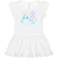 thumbnail image 3 of Inktastic Happy 2nd Birthday with Cute Narwhal Stars and Bubbles Girls Baby Dress, 3 of 5
