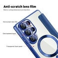 thumbnail image 6 of Feishell Flip Case for Samsung Galaxy S25 Ultra with Camera Lens Protect Film,Magnetic Closure PU Leather Folio Case with RFID Blocking Card Slots Luxury Plating Transparent Phone Cover,Darkblue, 6 of 7