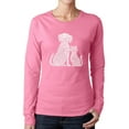 thumbnail image 1 of Women's Word Art Long Sleeve T-Shirt - Dogs and Cats, 1 of 2