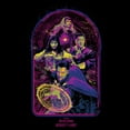 thumbnail image 2 of Junior's Marvel Doctor Strange in the Multiverse of Madness Neon Group Shot  Graphic Tee Black Small, 2 of 3
