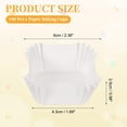 thumbnail image 2 of Uxcell 100 piezas de forros de papel para cupcakes cuadrados, tazas desechables blancas para hornear, 2 of 7