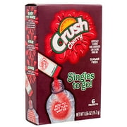 Crush Singles To Go! Drink Mix, Cherry, 0.55 Oz, 6 Ct