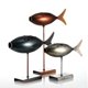 thumbnail image 4 of Peces Submarinos Tooarts Escultura de Metal Decoración Hogareña Escultura Creativa Pescado Abanopi Escultura de hierro, 4 of 6