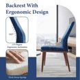 thumbnail image 3 of AFO Upholstered Dining Chairs Set of 6, Modern Fabric Kitchen Side Chairs with Solid Wood Legs,for Home, Restaurant or Cafe, Blue, 3 of 6