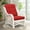 White (Red Cushion), variant on Malibu Lounge Armchair ECO Natural Rattan Wicker Handmade Design with Cream Cushion, White Wash