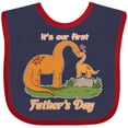 thumbnail image 3 of Inktastic It's Our 1st Father's Day Brontosaurus Family Boys or Girls Baby Bib, 3 of 4