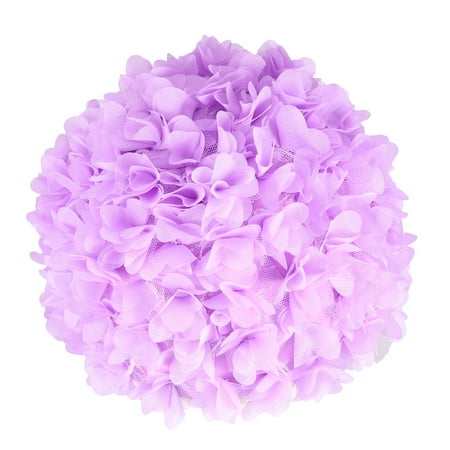 

3D Flower Petals Shaped Swim Fashion Swimming Hat Adults Bathing Purple