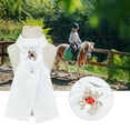 thumbnail image 1 of Corbata para montar a caballo, 3 piezas de algodón peinado blanco para niños, accesorio para montar a caballo, elegante y moderno, 1 of 10