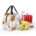 thumbnail image 6 of Lsque A Bee Pattern Lunch Bag Women/Men Insulated Lunch Box,Small Leakproof Cooler Food Lunch Containers Reusable High Capacity Lunch Tote Bags, 6 of 6