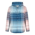 thumbnail image 5 of FDGIU 2025 Men's Hooded Flannel Shirt - Button Down Plaid Shacket, Fleece Lined Fall Jacket with Pockets, Fall Winter Top, 5 of 5