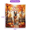 thumbnail image 5 of Happy Thanksgiving Belgian Malinois Give Thanks Fall Beanie Scarf Welcome Quilt Blanket Sheepdog Dog Lover Gifts Cozy Comforter Throw Blanket - 00020, 5 of 5