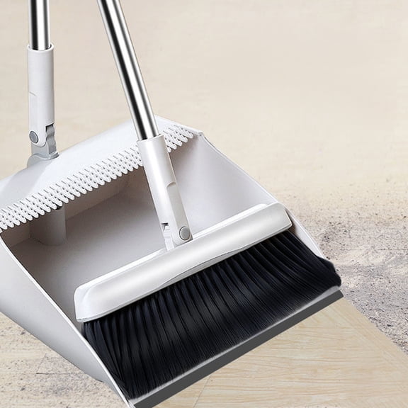 Broom and Scoop Set,Handheld Broom and Dustpan,Soft Bristle Sweeping Broom,Dustpan with Plastic Handle,Stand up Broom and Dustpan for Daily Garbage,Home Cleaning Products