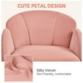 thumbnail image 3 of Desk Chair Velvet Office Chair with Wheels Tufted Vanity Chair Fabric Task Swivel Armchair for Bedroom Living Room, 3 of 8