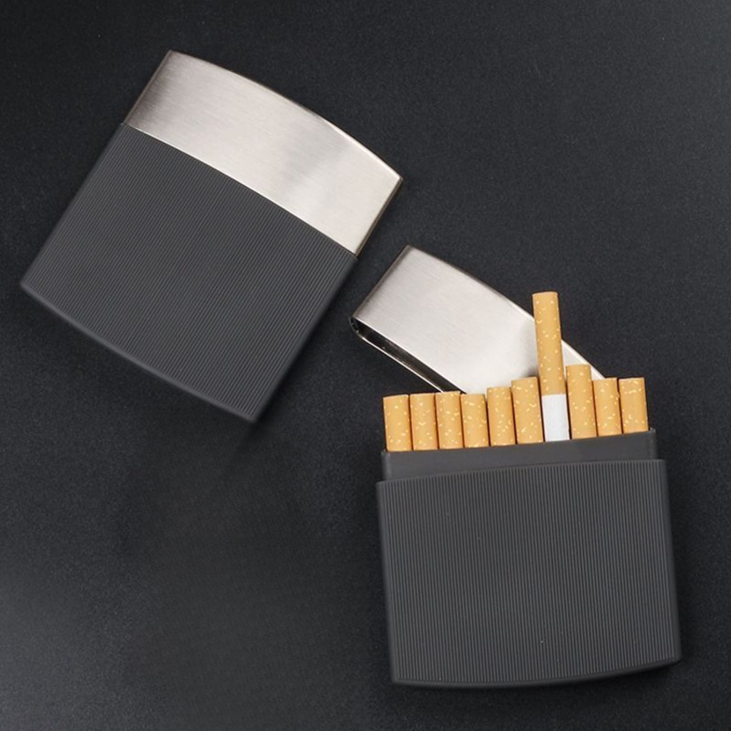 Stainless Steel Cigarette Case Card Slot Holder Non-Slip Ultra-Thin Multi-Purpose Storage Accessories
