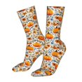 thumbnail image 5 of Salouo Autumn Pumpkin Blossoms Pattern Fun Novelty Crew Socks,Casual Athletic Socks Neutral Socks, 5 of 7