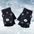 thumbnail image 1 of Tricot Enfants Plus Dessin Animé Ours Moitié Fait Référence à Retourner Chaud Chaud Fuite Fait Référence à Écrire Gants, 1 of 3