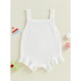 thumbnail image 6 of BemeyourBBs Baby Girl First Birthday Outfit 1st Years Old Clothes Knit Romper Overalls Sleeveless Number Letter Bow Embroidery Sweater Romper Bodysuit Playsuit Spring Summer Fall Clothing, 6 of 9