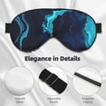 thumbnail image 4 of Goofa Blue Marble And Gold Printed Sleep Eye Mask for Men Women, Zero Eye Pressure Sleeping Mask, Light Blocking Night Blindfold, Soft Eye Shade Cover, 4 of 7
