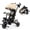 Khaki, variant on LINLUX 8 in 1 Kids Tricycle, Folding Toddler Trike with Push Handle, Tricycle for Kids, Black