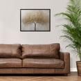 thumbnail image 7 of Aarocafa – Sleek Black Plastic Frame Golden Tree Canvas – Modern Edgy Decor with Scratch-Resistant Frame for Contemporary & Industrial Spaces – 12x16in – Black Frame, 7 of 7