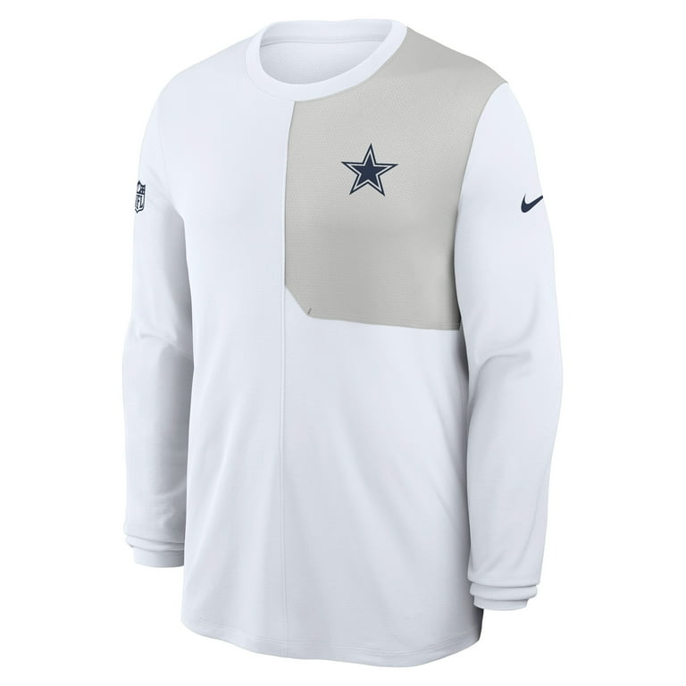 Men's Nike White Dallas Cowboys Sideline Coach UV Performance Long