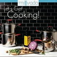 thumbnail image 4 of Millvado Stock Pot, Large Stainless Steel 17 Quart StockPot, Large Cooking Pot, Clear Glass Lid and Measurement Markings, Steam Hole, Induction, Gas, Electric Compatible Big Boiling Pot, 4 of 7