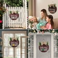 thumbnail image 5 of Welcome to Our Home - Wood Pattern Welcome Sign for Door and Wall Decor - 16 Interchangeable Holiday magnets for halloween, easter, fall, christmas, valentines - front porch hanging plaque decoration, 5 of 5