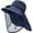 Navy, variant on Byfri Mosquito Net Sun Hat with Solar Fan Wide Brim Fishing Hat for Outdoor Camping Dark 58-60cm