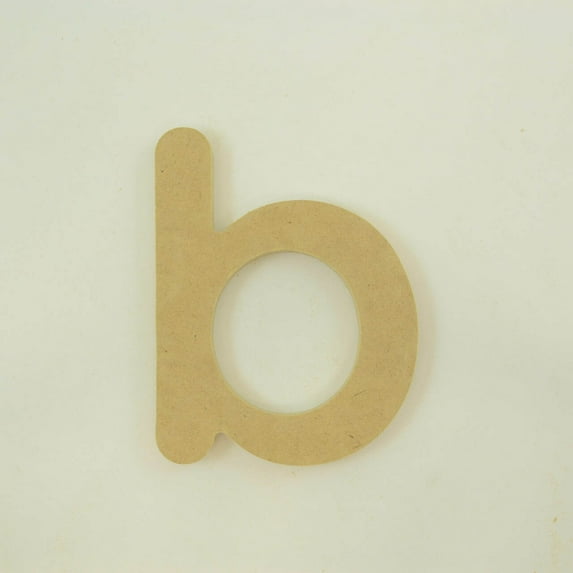 Package of 1, 14 Inch X 3/4" Thickness MDF Letter b in The Gotham Rounded Font, Thick, Lower Case for Art & Craft Project, Made in USA