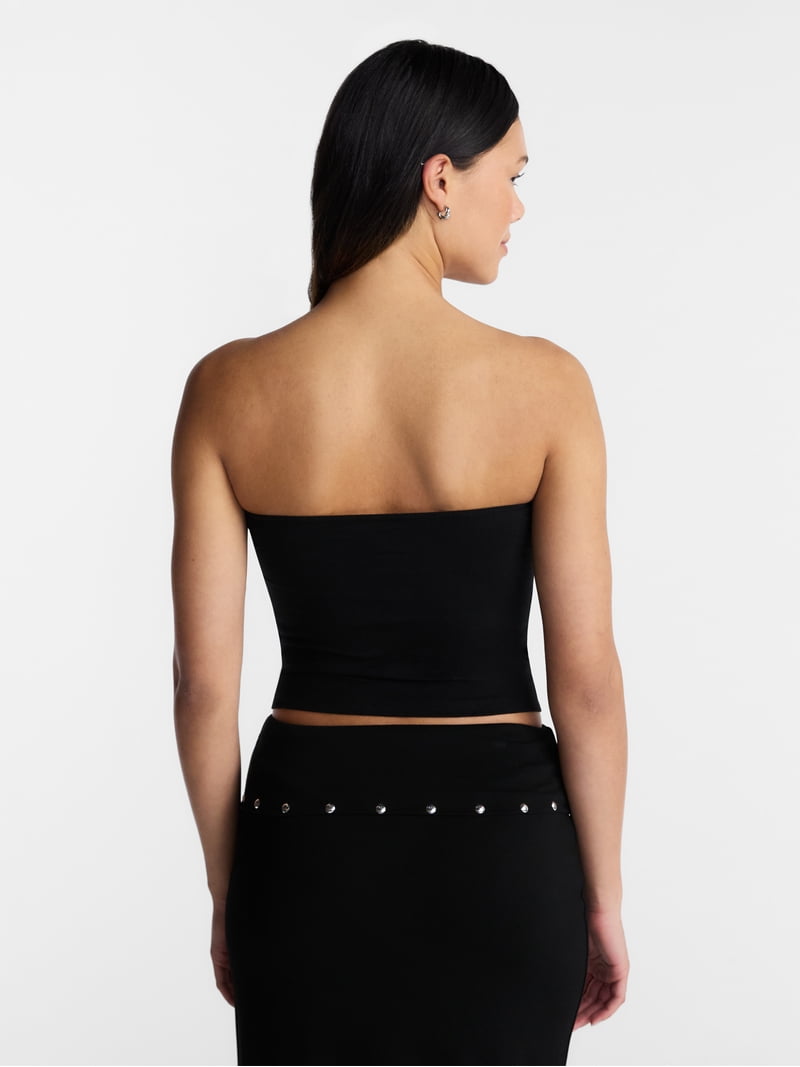 No Boundaries Ruched Tube Top, Women's XXS-XXL - Walmart.com