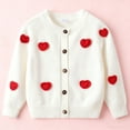 thumbnail image 2 of KyCheLot Girls Knit Cardigans Sweater Long Sleeve Button down Spring Lightweight School Cardigan Outerwear 1-9 Years, 2 of 7