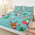 thumbnail image 3 of Castle Fairy Cartoon Gnome 4pcs Bed Sheets,Animal Deer King Sheets,Happy New Year Super Cozy Sheet Set,Super Cozy Festival Room Decor, 3 of 7