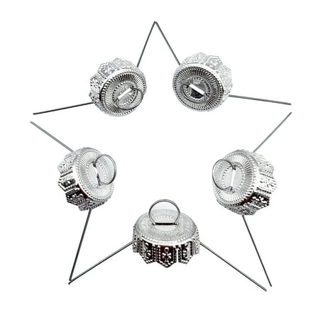 National Artcraft® 7/8" Old-World Style Ornament Cap for Ornaments - Silver (Pkg/50)