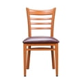thumbnail image 3 of Riverbay Furniture Steel Brown Side Chair Rectangular Upholstered 18"W x 18"D x 34"H Assembled, 3 of 11