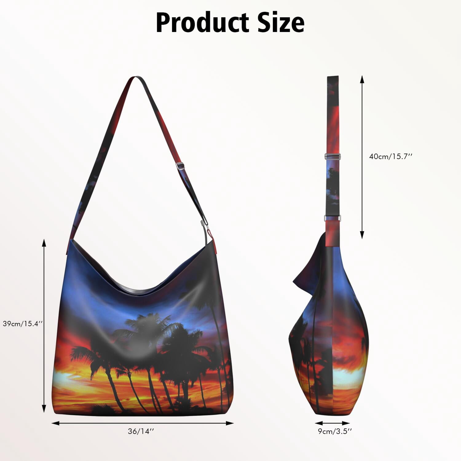Vibrant Tropical Paradise Casual Everyday Purse | Lightweight Sling Bag for Women | Minimalist Design with Multi-Pocket Interior