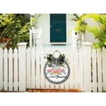 thumbnail image 4 of My Hair Wooden Front Door Sign Rustic Round Wreath Wall Hanger Porch Decor Spring and Summer Farmhouse Decoration Housewarming Gift 12 Inches, 4 of 5